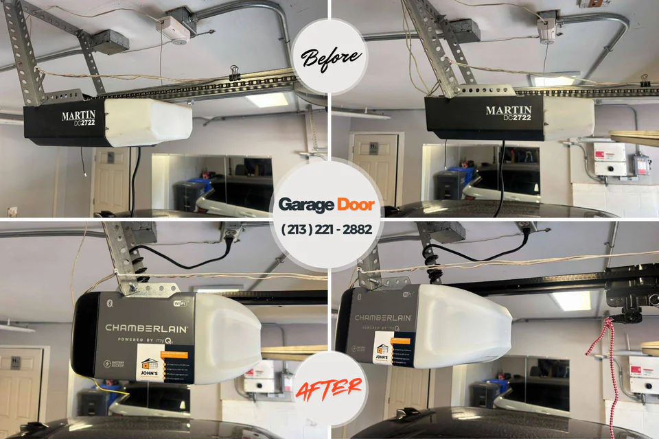 Before and after: garage door repair Sea Bright, NJ